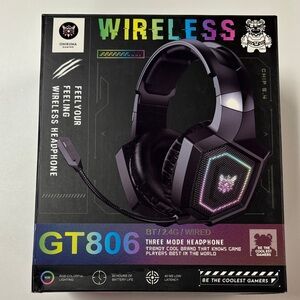 GT806 Wireless Gaming Headset - Black